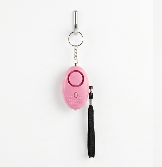 Pink self-defence alarm